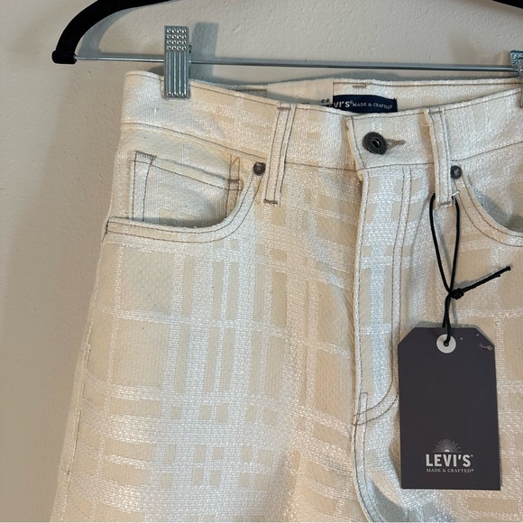 NWT Levi’s Made and Crafted in Italy Women’s taper leg plaid pants 25W x 27L - Picture 2 of 9